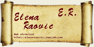 Elena Raović vizit kartica